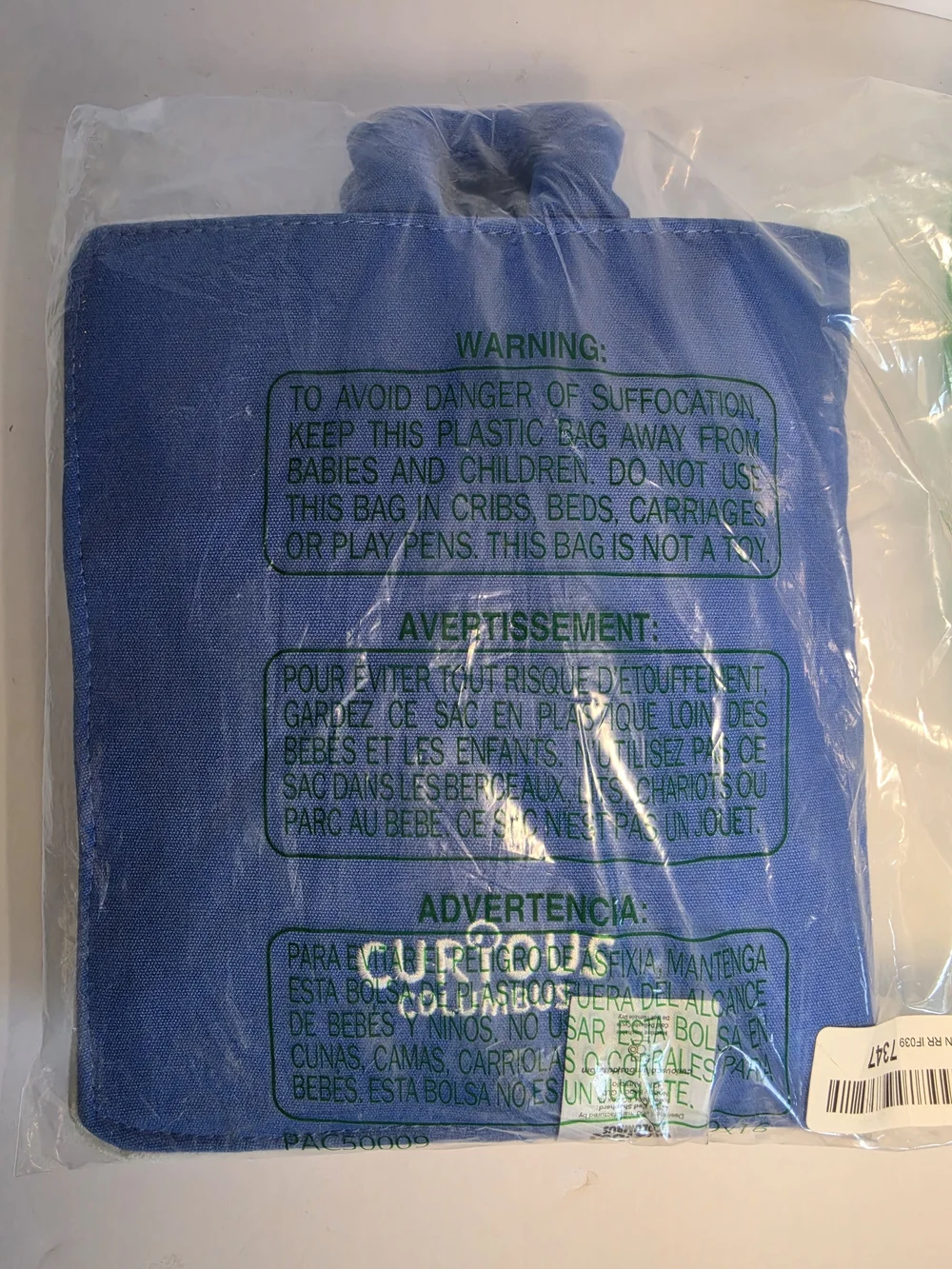 NEW Curious Columbus Blue Fabric Quiet Book – Airplane Travel Size 8